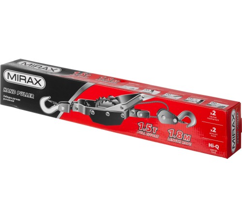 MIRAX 1,5 т, 1,8 м, лебедка ручная рычажная 43130-1.5 MIRAX 1,5 т, 1,8 м, лебедка ручная рычажная 43130-1.5