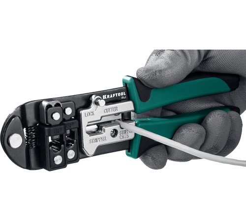 KRAFTOOL RJ45, RJ11/RJ12, кримпер универсальный 22699