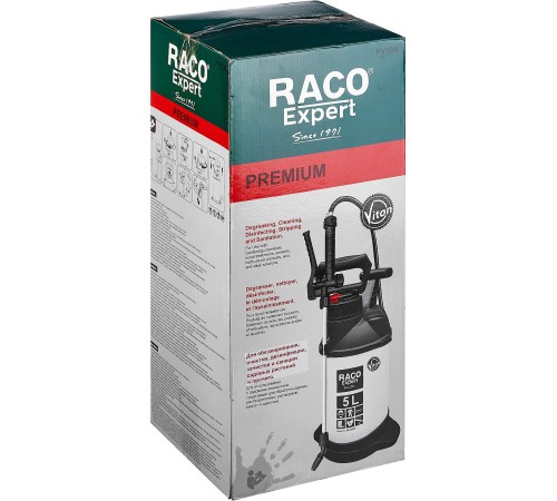 RACO 5 л, опрыскиватель для работы с агрессивными химикатами Pro 500 4240-54/500 RACO 5 л, опрыскиватель для работы с агрессивными химикатами Pro 500 4240-54/500