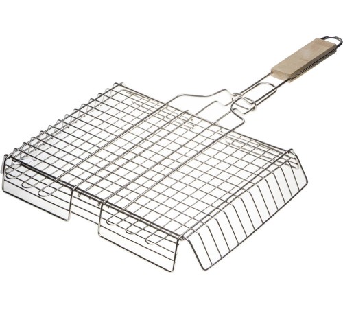 GRINDA 340х260 мм, нержавеющая, решетка-гриль объемная BARBECUE 424732 GRINDA 340х260 мм, нержавеющая, решетка-гриль объемная BARBECUE 424732
