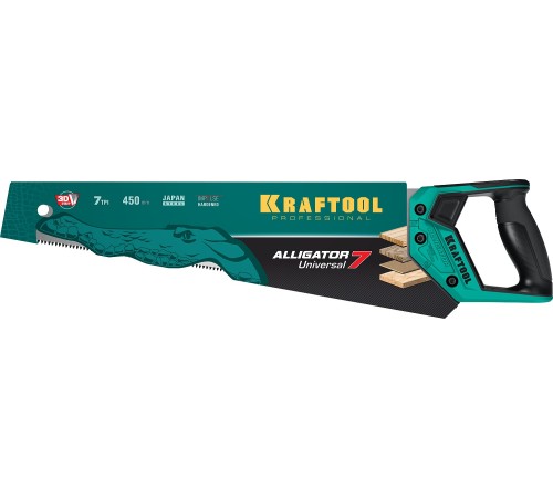 KRAFTOOL 7 TPI, 450 мм, ножовка универсальная Alligator Universal 7 15004-45_z01 KRAFTOOL 7 TPI, 450 мм, ножовка универсальная Alligator Universal 7 15004-45_z01