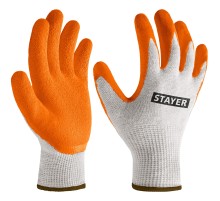STAYER ULTRA, L-XL, х/б перчатки с рельефным латексным покрытием, противоскользящие (11403-XL) STAYER ULTRA, L-XL, х/б перчатки с рельефным латексным покрытием, противоскользящие (11403-XL)