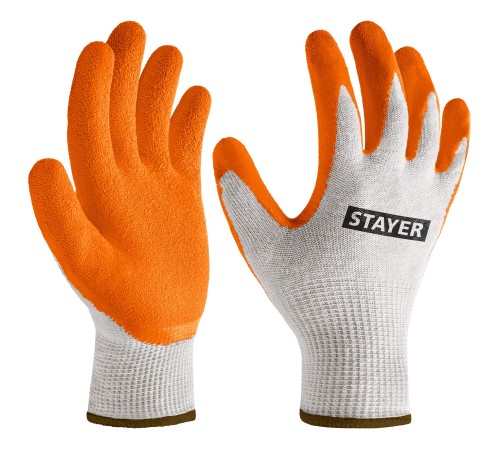 STAYER ULTRA, L-XL, х/б перчатки с рельефным латексным покрытием, противоскользящие (11403-XL) STAYER ULTRA, L-XL, х/б перчатки с рельефным латексным покрытием, противоскользящие (11403-XL)