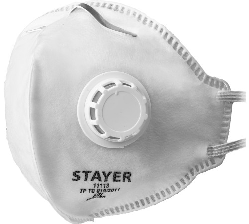 STAYER класс защиты FFP1, с клапаном, плоская, полумаска фильтрующая 11113_z01 STAYER класс защиты FFP1, с клапаном, плоская, полумаска фильтрующая 11113_z01