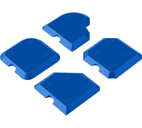 ЗУБР в наборе, 4 шт, 16 профилей, специальные шпатели для формовки швов, Профессионал (1015-H4)