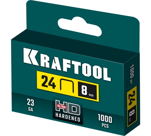 KRAFTOOL 8 мм, тип 24, 1000 шт, скобы для плайера (31724-08) KRAFTOOL 8 мм, тип 24, 1000 шт, скобы для плайера (31724-08)
