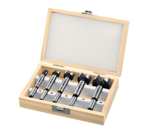 ЗУБР Форстнер 5 шт: 10-15-20-25-35 мм, набор сверл Форстнера по дереву, фанере, ДСП(2994-H5)