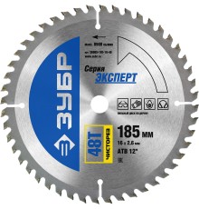 ЗУБР Чисторез, 185 x 16 мм, 48Т, пильный диск по дереву, Профессионал (36905-185-16-48)