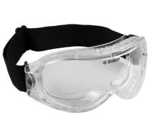 ЗУБР ПАНОРАМА ХС защитные очки закрытые, прозрачные, химическистойкие, оптический класс 1, Профессионал (110235)