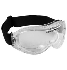 ЗУБР ПАНОРАМА ХС защитные очки закрытые, прозрачные, химическистойкие, оптический класс 1, Профессионал (110235)