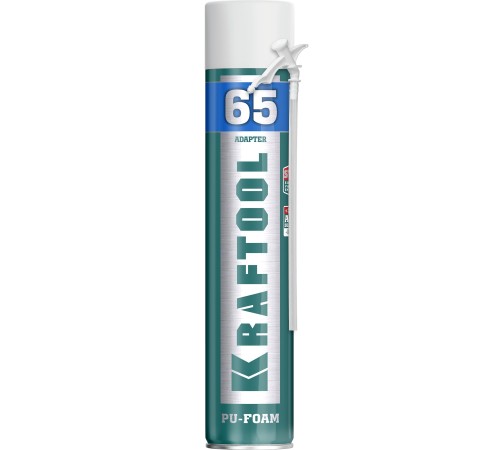 KRAFTOOL ADAPTER 55, 750 мл, адаптерная, всесезонная, SVS, не залипающий клапан, выход до 55 л, монтажная пена (41175)
