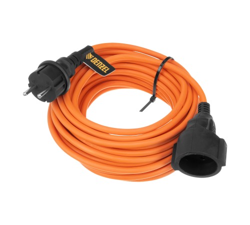 Удлинитель-шнур силовой Garden Series, б/з, ПВС, 10м, 1 розетка, 2 x 1,5 мм, Denzel