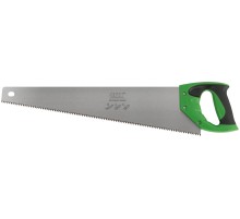 Ножовка по дереву, крупный каленый зуб 5 TPI, 2D заточка, пластиковая прорезиненная ручка 500 мм FIT IT