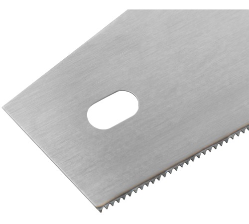 Ножовка по ламинату, мелкий каленый зуб 12 ТPI (шаг 2 мм), заточка, пласт.прорезиненная ручка 400 мм FIT РОС