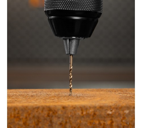 Сверло по металлу, 2,5 мм, HSS Co-8%, 2 шт.// Denzel