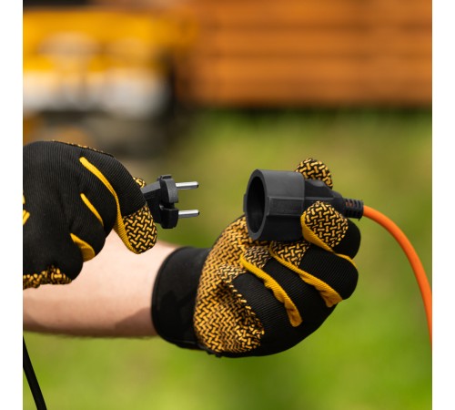 Удлинитель-шнур силовой Garden Series, б/з, ПВС, 10м, 1 розетка, 2 x 1 мм, Denzel