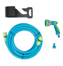 Набор поливочный, шланг 7,5-22,5м, пистолет 8 реж., чехол, подвес, LUXE Palisad