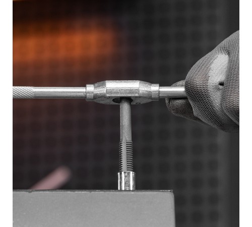 Набор метчиков и плашек М3-М12, плашко-метчикодержатель, 40 предметов, пластиковый бокс Sparta