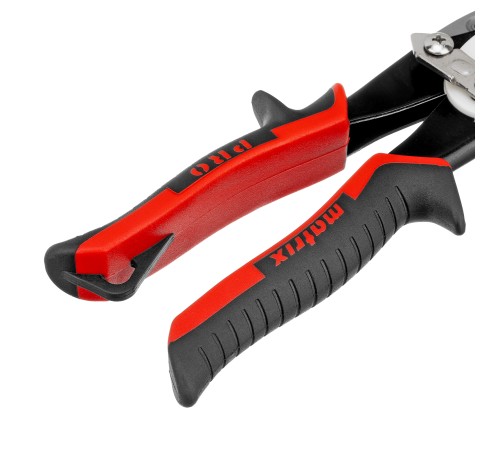 Ножницы по металлу, 250 мм, прямой рез, сталь CRMO, двухкомпонентные рукоятки, PRO Matrix