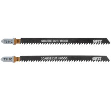 Полотна по дереву, HCS, разведенные, фрезерованные зубья, 126/100/2,5 мм (Т311С), 2 шт. FIT IT