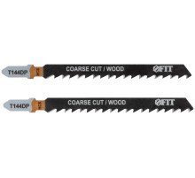 Полотна по дереву, HCS, разведенные, шлифованные зубья 100/74/4 мм (T144DP), 2 шт. FIT IT