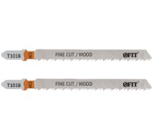 Полотна по дереву, HCS, шлифованные под свободным углом зубья, 100/74/2,5 мм (T101B), 2 шт. FIT IT