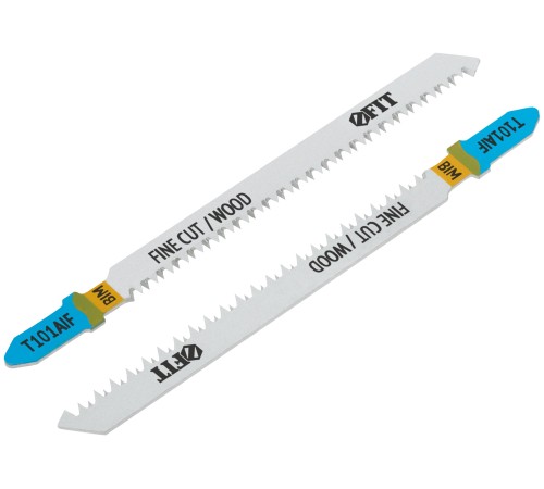 Полотна по дереву, Bimetal, остроконечные зубья, 100/77/1,8 мм (T101AIF), 2 шт. FIT IT Полотна по дереву, Bimetal, остроконечные зубья, 100/77/1,8 мм (T101AIF), 2 шт. FIT IT