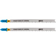 Полотна по дереву, металлу, пластмассе, Bimetal, фрезерованные зубья, 132/106 мм, перемен. шаг (T345XF), 2 шт. FIT IT