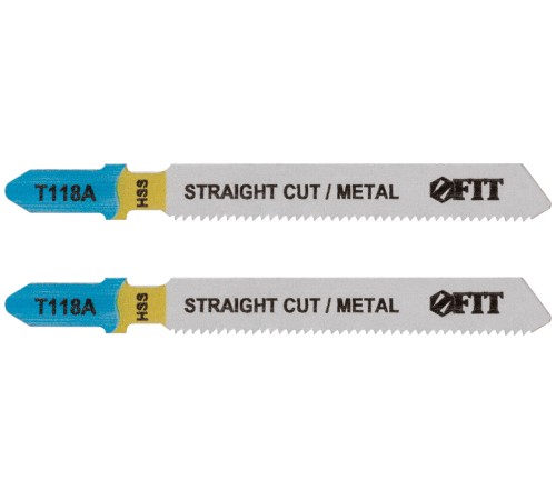 Полотна по металлу, HSS, фрезерованные, волнистые зубья, 76/51/1,2 мм (T118A), 2 шт. FIT IT