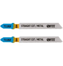 Полотна по металлу, Bimetal, фрезерованные, волнистые зубья, 76/51/0,8 мм (T118GF), 2 шт. FIT IT