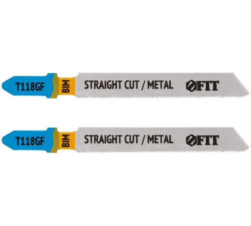 Полотна по металлу, Bimetal, фрезерованные, волнистые зубья, 76/51/0,8 мм (T118GF), 2 шт. FIT IT
