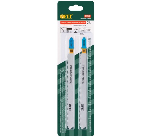 Полотна по металлу, Bimetal, фрезерованные, волнистые зубья, 132/106/1,8 мм (T318AF), 2 шт. FIT IT