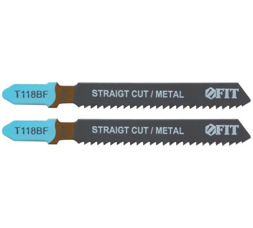 Полотна по металлу, Bimetal, фрезерованные, волнистые зубья, 76/51/2 мм (T118BF), 2 шт. FIT HQ