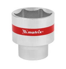 Головка торцевая, 32 мм, шестигранная, CrV, под квадрат 1/2, хромированная Matrix Головка торцевая, 32 мм, шестигранная, CrV, под квадрат 1/2, хромированная Matrix