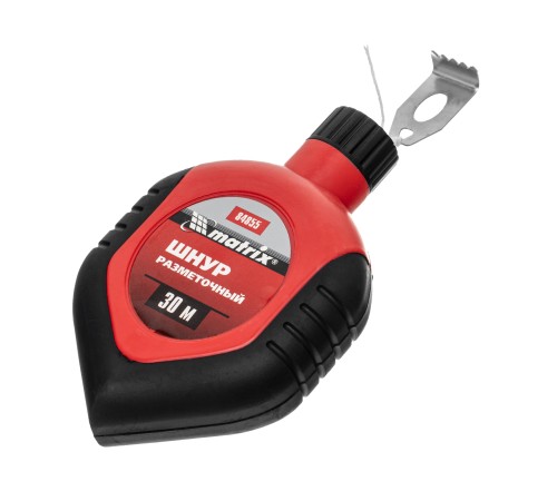 Шнур разметочный в пластмассовом обрезиненном корпусе, порошок красный Matrix