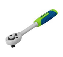 Ключ-трещотка 1/2", 45 зубьев, с быстрым сбросом, матовый хром Сибртех