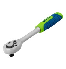 Ключ-трещотка 1/2", 45 зубьев, с быстрым сбросом, матовый хром Сибртех