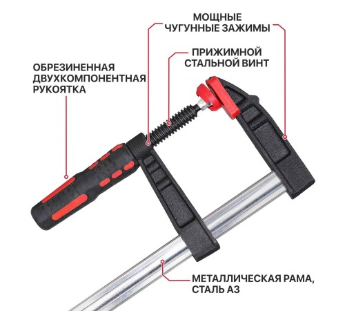 Струбцина винтовая P.I.T. ADVANCE HCLF03-0500