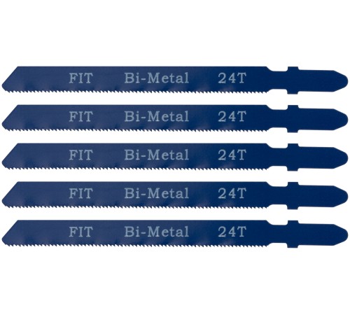 Полотна для э/лобзика по металлу Профи, европ.хвостовик, Bi-metal, 5 шт., 24 TPI FIT IT