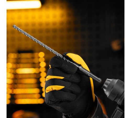 Бур по бетону, цельная крестовая пластина, 6x215 мм, SDS PLUS Denzel