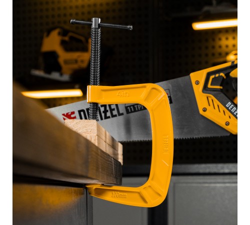 Струбцина G-образная, усиленная, 100 мм Denzel