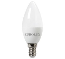Лампа светодиодная EUROLUX LL-E-C37-5W-230-2,7K-E14 Лампа светодиодная EUROLUX LL-E-C37-5W-230-2,7K-E14