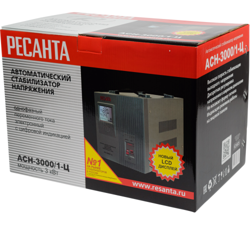 Стабилизатор напряжения РЕСАНТА АСН-3000/1-Ц Стабилизатор напряжения РЕСАНТА АСН-3000/1-Ц