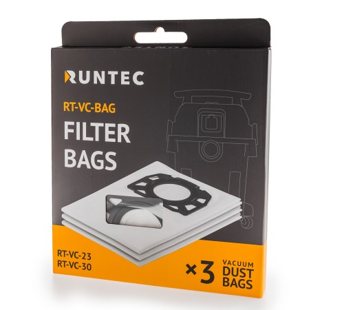 RUNTEC RT-VC-BAG Мешки из нетканого материала 3 шт для пылесосов RUNTEC