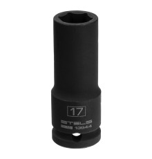 Головка ударная удлиненная шестигранная, 17 мм, 1/2, CrMo Stels