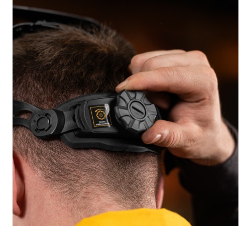 Щиток защитный лицевой (маска сварщика) F10, см. окно 100х96, Real Color, DIN 4-8/9-13 Denzel