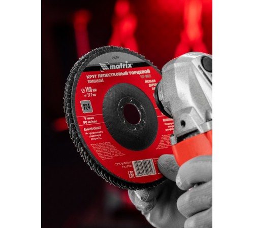 Круг лепестковый торцевой, P 24, 150 x 22.2 мм Matrix