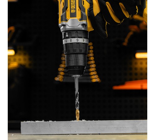 Сверло спиральное по металлу 7,5 x 109мм, Р6М5, Golden Tip, многогранная заточка Denzel