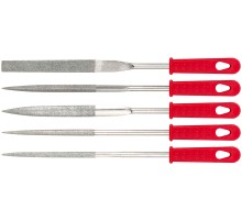 Надфили алмазные, 5 шт., 5x170/70 мм ( широкие ) КУРС