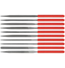 Надфили узкие, ПВХ ручка 3х140/60 мм, 10 шт. FIT DIY